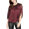 thumbnail image 2 of Rachel Roy Womens Julia Textured Knit Blouse, Red, Small, 2 of 2