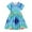 Blue, variant on Fjofpr Girls Dresses $ 5.00 Summer Girls Short-sleeved Color Tie-dye Pattern Round Neck Dress(4-9years)