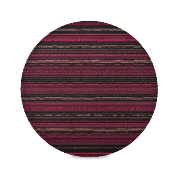 Round Placemat Heat Resistant & Wrinkle-Free Dining Table Decor Placemat For Home & Weddings Traditional Indigenous Art