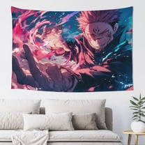 Jujutsu Kaisen Ryomen Sukuna Tapestry Wall Hanging Home Decoration Wall Blanket Dormitory Living Room Bedroom Backdrop Poster( 60x40inch)