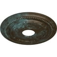 thumbnail image 3 of Ekena Millwork 15 3/8"OD x 3 5/8"ID x 1"P Federal Ceiling Medallion (Fits Canopies up to 8 1/2"), Hand-Painted Bronze Blue Patina, 3 of 6