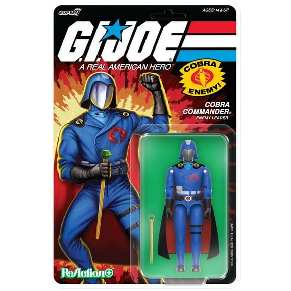 ReAction  Cobra Commander Action Figure [Black Cape, Movie]