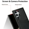 thumbnail image 4 of Dteck Card Slots Wallet Case for Samsung Galaxy S23 Ultra,Shockproof PU Leather Case Slim TPU Back Cover,Black, 4 of 7