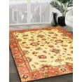 thumbnail image 3 of Ahgly Company Machine Washable Indoor Rectangle Abstract Chrome Gold Yellow Area Rugs, 5' x 8', 3 of 7