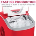 thumbnail image 4 of Frigidaire 26 lbs. Bullet Ice Maker, Retro Ice Machine with LED Indicators, Red, 4 of 12