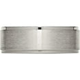 thumbnail image 3 of Titanium Brushed Center 8mm Ridged Edge Band (Size 6) Made In China tb198-6, 3 of 5