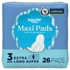 Equate Maxi Pads with Flexi-Wings, Extra Long Super Absorbency, Size 3, 26 Count