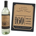 thumbnail image 2 of Big Dot of Happiness 60th Milestone Birthday Gift For Men - Wine Bottle Label Stickers - Set of 4, 2 of 8