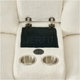 thumbnail image 4 of JERFIT Large 92" Off White Teddy Fabric Corner Sofa with USB Charging, Center Console & Coffee Table for Living Room, 4 of 10
