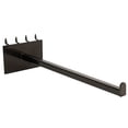 thumbnail image 1 of 12" Pegboard Straight Arm Faceout Hook, Peg Shelf Bracket, Black, 25 Pack, 1 of 1