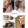 thumbnail image 6 of iPhone 11 Pro Case, iPhone 11 Pro Phone Case with Extra Adjustable Love Heart Kickstand Holder Soft TPU Plating Bumper iPhone 11 Pro Phone Case Cover for Girls Women, Black, 6 of 17