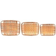 thumbnail image 2 of Northlight Rectangular Lattice Tobacco Baskets - Brown - Set of 3, 2 of 9
