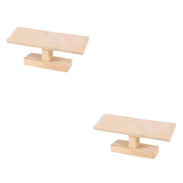 1/2 Bärbar Klockdisplayställ Smyckestorn för Sovrum Gult 20 x 6 x 8cm Yellow 20 x 6 x 8cm