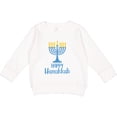 thumbnail image 2 of Inktastic Happy Hanukkah with Blue Menorah Toddler Sweatshirt, 2 of 4