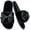 Black, variant on CHICVOMEY Women's Bow Slippers Open-Toe Memory Foam Fuzzy House Slippers Non-slip Indoor House Shoes