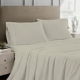 thumbnail image 3 of Color Sense 100% Cotton Percale Cool & Crisp 4-Piece Bedsheet set Queen Beige, 3 of 9