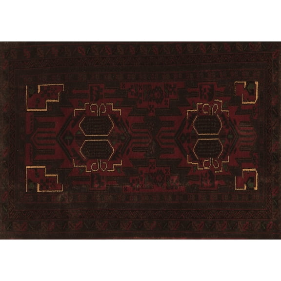 Ahgly Company Indoor Rectangle Persian Brown Traditional Area Rugs, 5' x 7'
