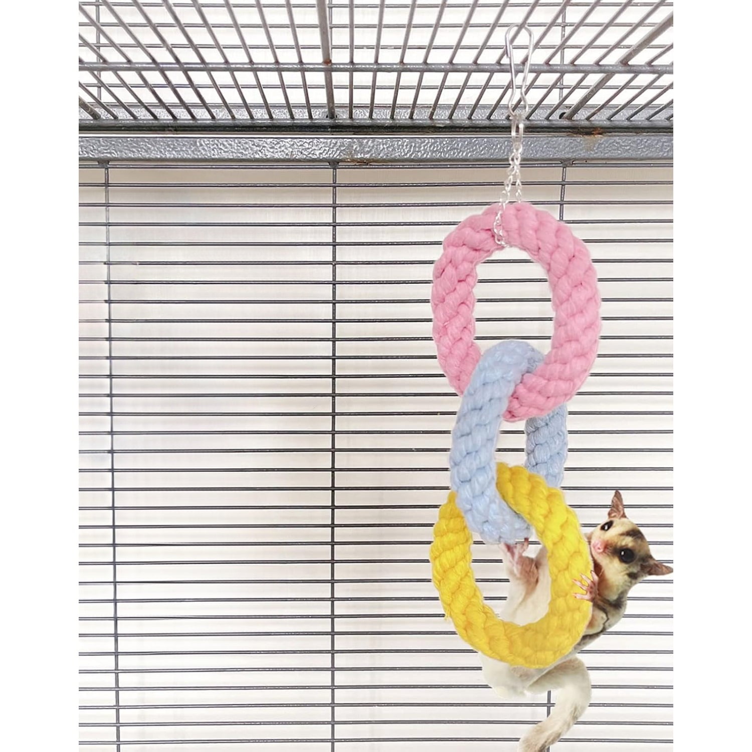 Climbing Rope Toys 1pack for Sugar Gliders Chinchillas Rats Bird Perch Swing Accessories
