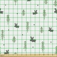 thumbnail image 2 of Forest Sofa Upholstery Fabric by the Yard, Continuous Simplistic Rabbits Pine Leaves Stars Illustration, Decorative Fabric for DIY and Home Accents, Purpleblue Fern Green by Ambesonne, 2 of 5