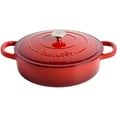 thumbnail image 2 of Crock-Pot 5 Quart Round Enamel Cast Iron Covered Dutch Oven Cooker, Scarlet Red, 2 of 7