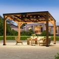 thumbnail image 3 of Modern Shade 10' x 12' Cedar Wood Hardtop Gazebo, Rot-Resistant Backyard Grill Shelter, 3 of 8