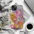 thumbnail image 6 of Psychedelic Disco Phone Case for iPhone 17 16 15 14 13 12 11 Pro/Mini/Plus, Jellyfish Mushroom Star Art Phone Cover, 6 of 6