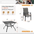 thumbnail image 7 of Sophia & William 5 Pieces Metal Patio Dining Set for 4 Outdoor Textilene Chairs Table Set, 7 of 7