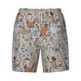 thumbnail image 4 of Lsque Mens Swim Trunks Funny Chicken Pattern - Bathing Suit Compression Liner - Beach Swim Shorts Swimwear - (S-3XL) - Stretch Quick Dry -3X-Large, 4 of 9
