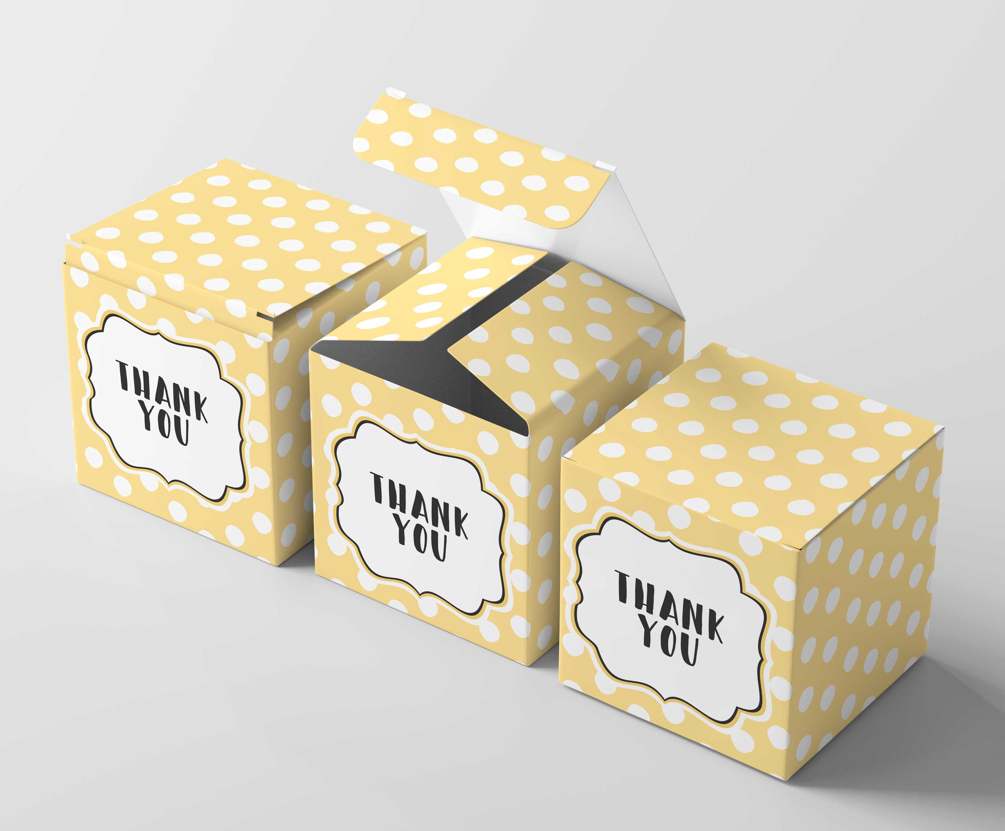 InkdotpotPaper Box -Mini Favor Box ForBaby Shower4x4x4 Inches Paper Gift Boxes, Candy Paper Box For Party Favors, Baby ShowerBird,Boy / GirlTheme- Pack Of 20
