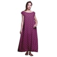 thumbnail image 1 of Bimba Pyjama pour Femmes Imprimé à Manches Courtes Longue Chemise de Nuit Tenue de Nuit pour Dames, 1 of 4