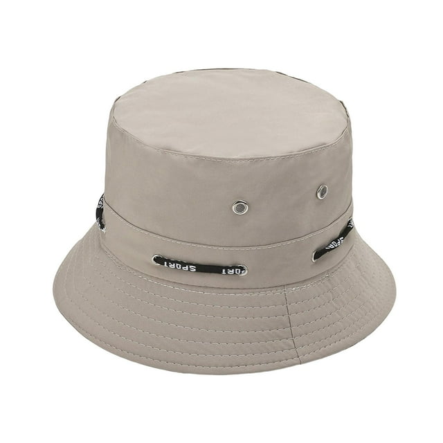 Sombrero de pescador plegable, moderno, de verano, con protección solar, transpirable gris