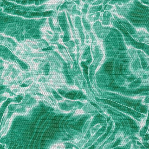 Ahgly Company Indoor Square Patterned Turquoise Green Abstract Area Rugs, 7' Square
