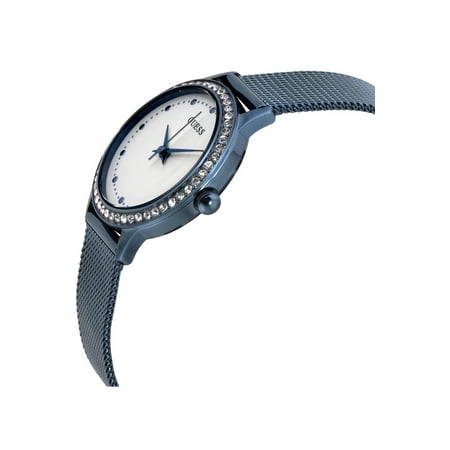 GUESS W0647L4,Women's Dress,stainless steel,Metalic Blue-Tone,Crystal Accented Bezel,WR