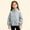 Gray, variant on Fleece Jacket Girls Kids Stand Collar Solid Polar Fleece Zip Liner Jacket Toddler Girls Soft Warm Transitional Inner Coat