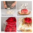 thumbnail image 2 of Soporte de exhibición de acrílico redondo transparente para tartas con tapa, nivel flotante de cilindro, bandeja decorativa para cupcakes para bodas, fiestas de cumpleaños, 10 pulgadas de, 2 of 7