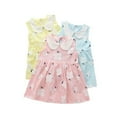 thumbnail image 4 of KYAIGUO Kids Toddler Girls Summer Vest Dresses Baby Floral Sleeveless Cotton Dress Lapel Dress Casual Mid-Length Tank Dresses Skirt,Sizes 1-6T, 4 of 7