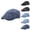 Black, variant on Unisex Denim Newsboy Hat Flat Cabbie Driving Cap Cotton Dad Hat Casual Vintage Style