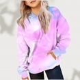 thumbnail image 2 of Ruyang Youth Thin Hoodie Fall Lightweight Oversized Tie Dye Hooded Pullover Sweatshirts with Pockets Kids Cute Long Sleeve Tops, 2 of 5