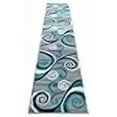 thumbnail image 3 of Masada Rugs, Stephanie Collection Area Rug Modern Contemporary Design 1100 Turquoise Grey White Black (2 Feet 4 Inch X 11 Feet) Runner, 3 of 4