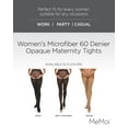thumbnail image 2 of MeMoi Women's Microfiber 60 Denier Opaque Maternity Tights, Q1/Q2, Dark Chocolate, 2 of 12