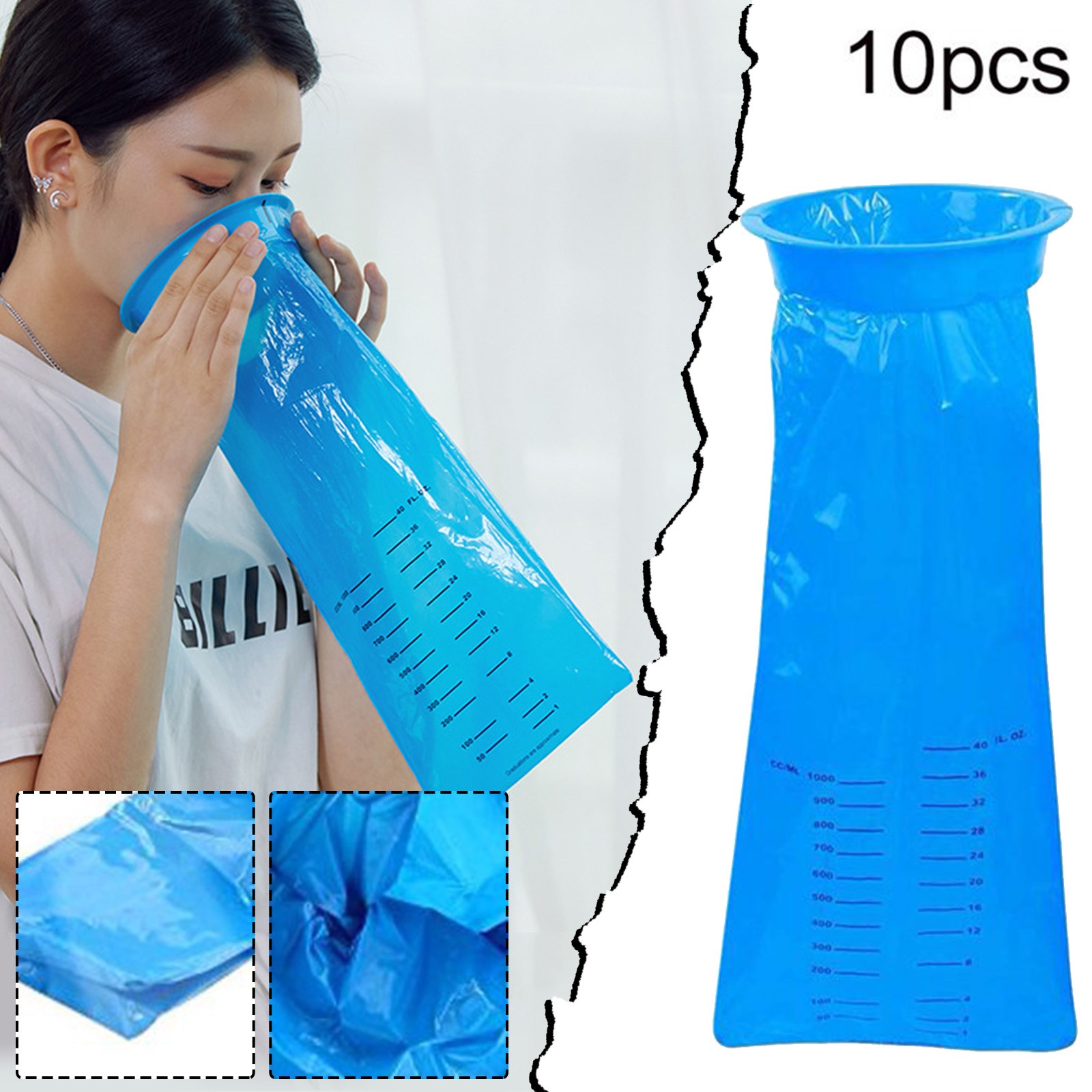 Trash Bag Plertrvy Clearance, 10 Pack Vomit Bags 1000ml Emesis Bags ...