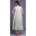 thumbnail image 3 of Bimba White17 Floral Rose Buds Sleeveless Night Gown For Womens Cotton Printed Nightwear Ladies Sleepwear Small, 3 of 6