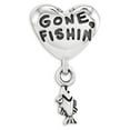 thumbnail image 4 of Solid 925 Sterling Silver Reflections Gone Fishin Dangle Bead (8.2mm x 14.6mm), 4 of 5