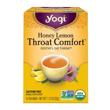 (3 Boxes) Yogi Tea, Honey Lemon Throat Comfort Tea, Tea Bags, 16 Ct, 1.12 (Best Kind Of Honey For Tea)