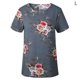 thumbnail image 1 of Camiseta de mujer con estampado floral, manga corta, cuello redondo, blusa informal, gris, L seitruly AP001919-21, 1 of 6