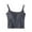 Gray, variant on Lenpel Women's Tank Tops with Built in Bra Spaghetti Straps Square Neck Slim Crop Sleeveless Shirts Soft Casual Camisole Tops