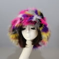 thumbnail image 3 of D-GROEE Bucket Hat Women's Oversized Fluffy Wide Brim Hat Girls' Plush Winter Hat Fisherman Hat Warm Windproof Cap, 3 of 5