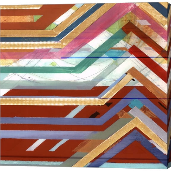 Great Art Now Zig Zag V by Bellissimo Art, Canvas Wall Art, 12W x 12H