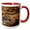 Red/White, variant on 3drose, Usa, Minnesota. Grey Fox in Log with Paw Around Kit, 11oz Mug