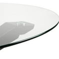thumbnail image 3 of Uptown Club 55" Round Tripod Wood Dining Table w/ Glass Top in Espresso, 3 of 4